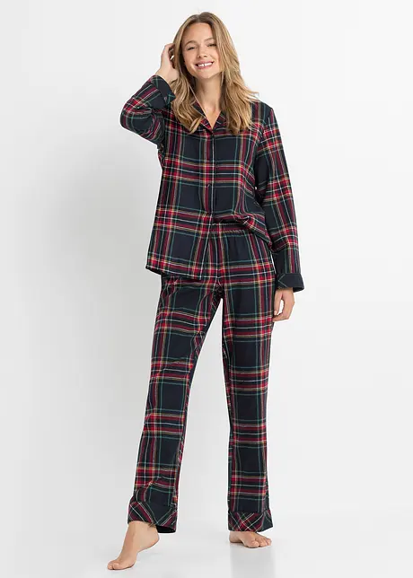 Vävd flanellpyjamas, bonprix