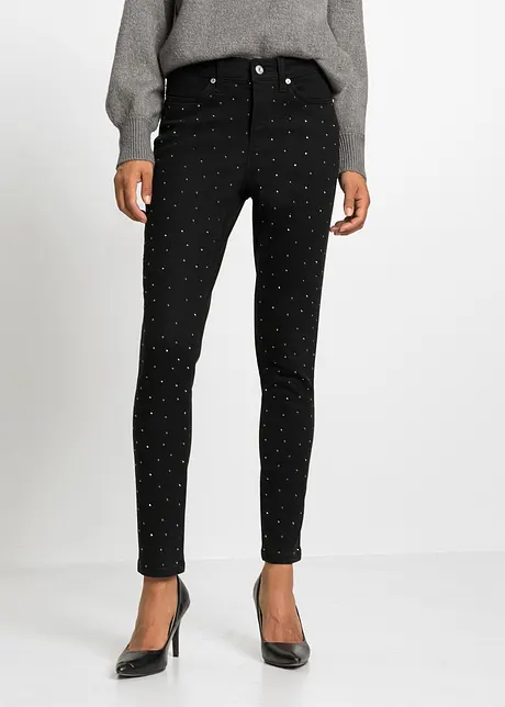 Stretchjeans med strassapplikation, BODYFLIRT