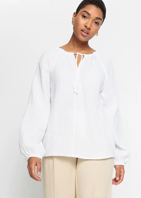 Muslinblus av bomull, bonprix