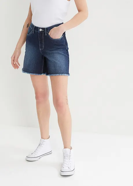 Stretchiga jeansshorts, Mid Waist, bonprix