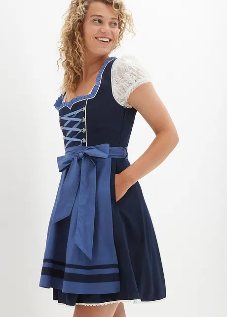 Kort dirndl och förkläde (2 delar), bonprix