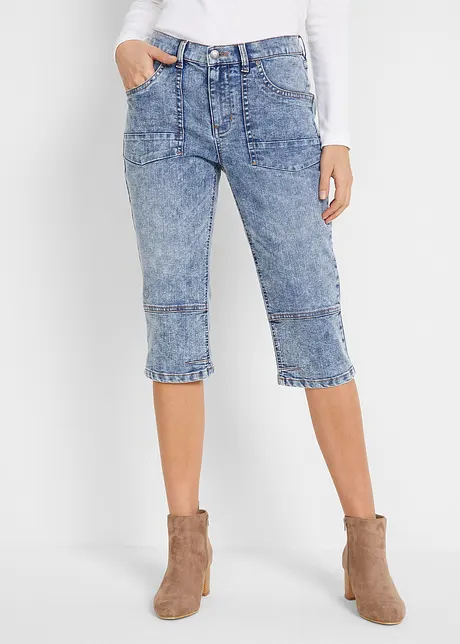 Stretchiga caprijeans, bonprix