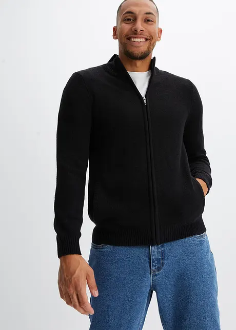Cardigan med dragkedja, bonprix