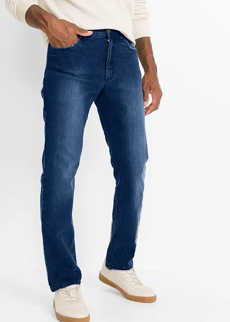 Stretchjeans med bekvämt snitt, normal passform, raka ben, bonprix