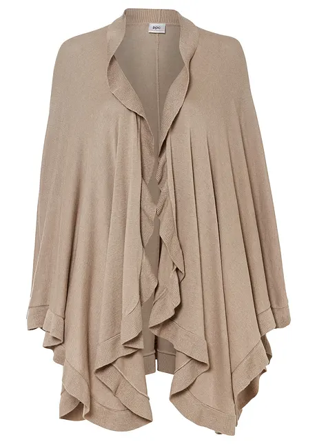 Poncho med kashmirandel, bonprix