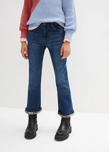 Stretchiga termojeans för barn, bootcut, bonprix