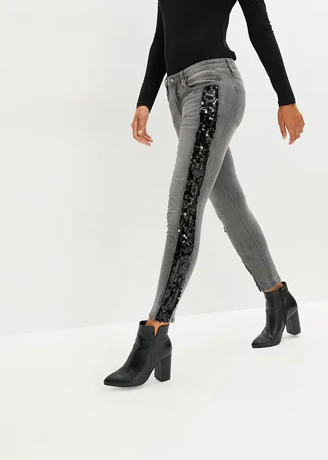 Stuprörsjeans med paljetter, BODYFLIRT