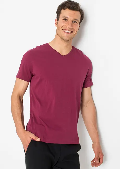 V-ringad T-shirt (3-pack), bonprix