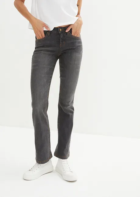 Stretchjeans med medelhög midja, bootcut, bonprix