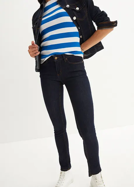 Stretchiga skinny-jeans med medelhög midja, bonprix