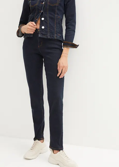 Mom Jeans Mid Waist, långa ben, bonprix
