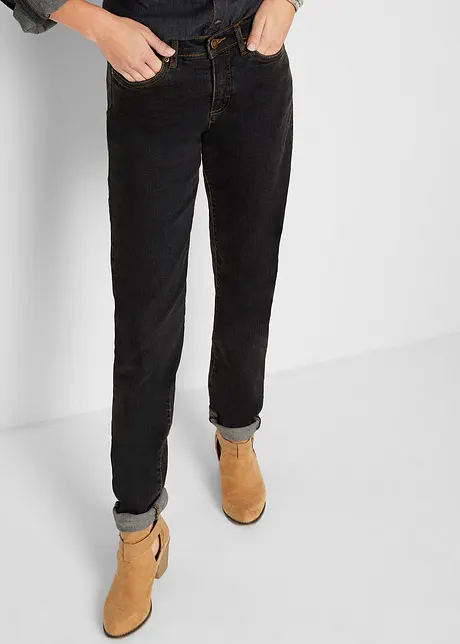 Mom Jeans Mid Waist, långa ben, bonprix