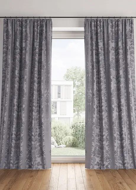 Mörkläggande gardinlängd i jacquard med termofunktion (1-pack), bonprix
