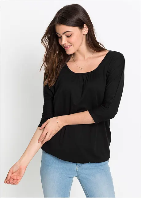 Oversizetopp i materialmix, bonprix