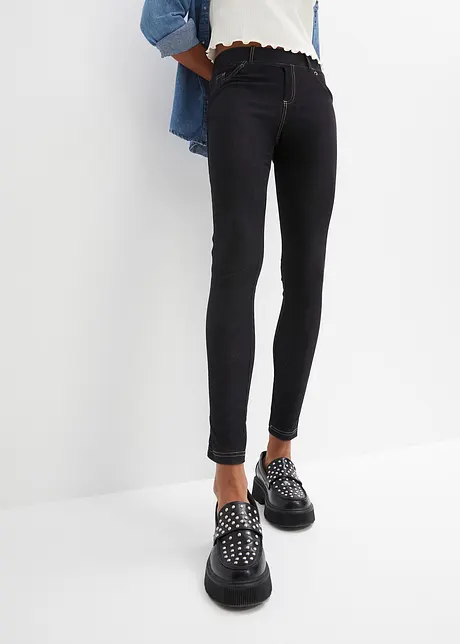 Leggings med jeanslook i bomullsmix, bonprix
