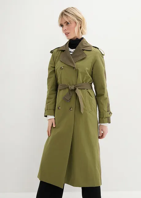 Tvåfärgad trenchcoat, bonprix