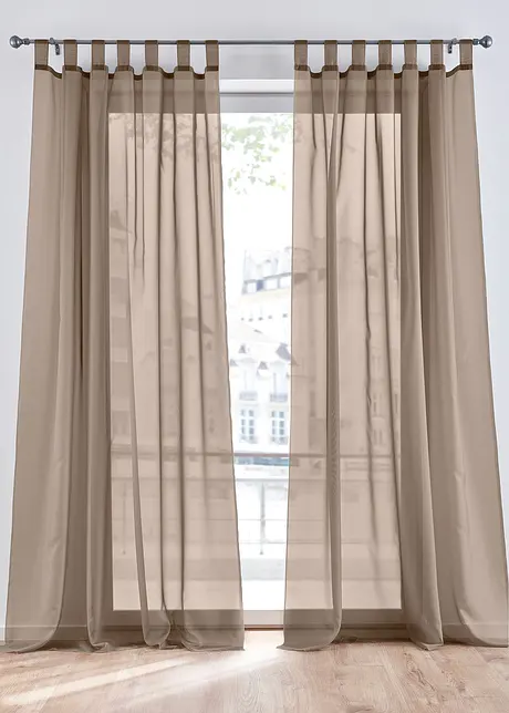 Gardiner av lätt voile (2-pack), bonprix