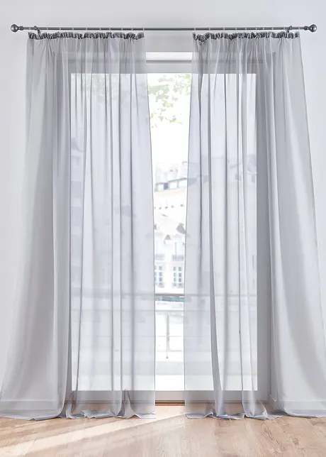 Gardiner av lätt voile (2-pack), bonprix