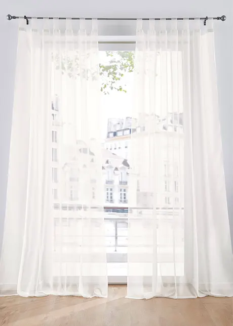 Gardiner av lätt voile (2-pack), bonprix