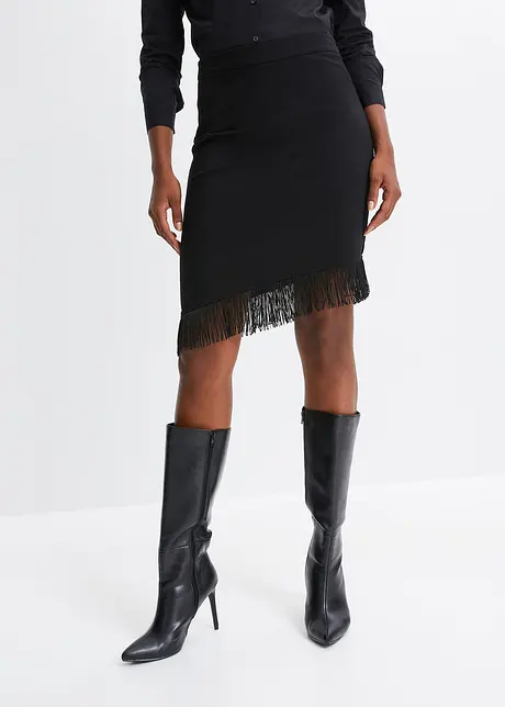 Kjol med hög midja och fransar, BODYFLIRT boutique
