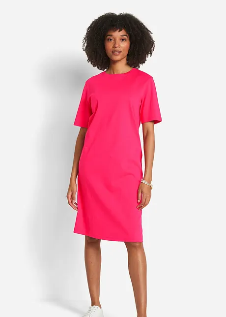 T-shirtklänning i oversizemodell med bomull (2-pack), bonprix