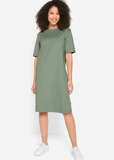 T-shirtklänning i oversizemodell med bomull (2-pack), bonprix