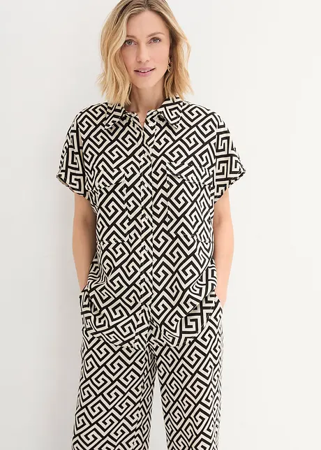 Blus av viskos med vackert fall, bonprix