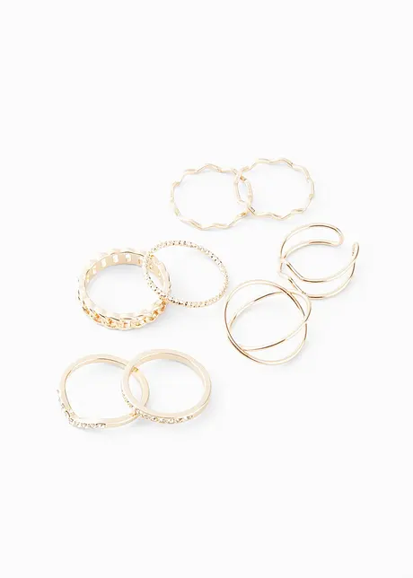 Set med ringar (8-pack), bonprix