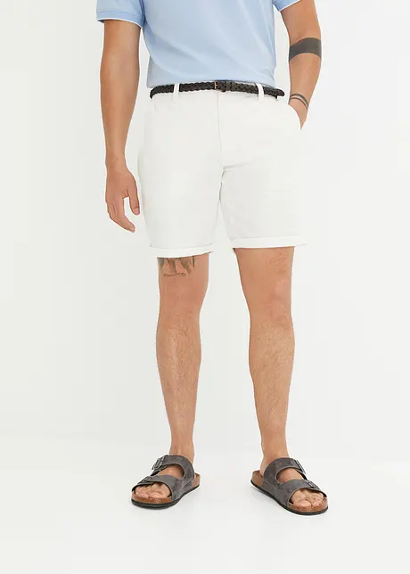 Chinobermudas med bälte, regular fit, bpc bonprix collection