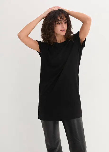 Boxy longshirt, kortärmad, bonprix