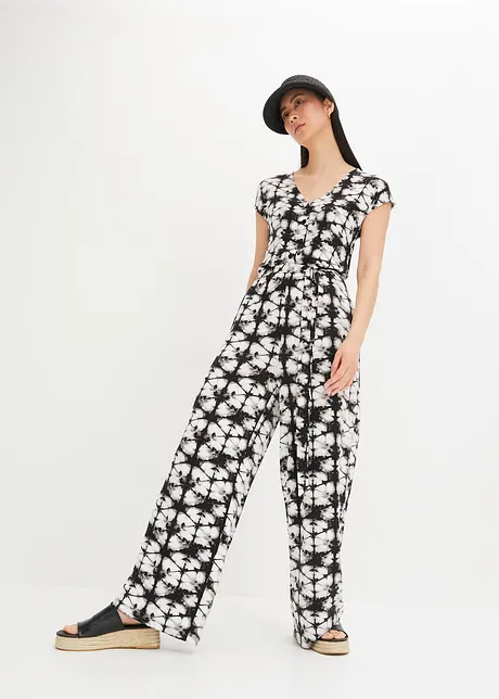 Kortärmad jerseyjumpsuit, bonprix