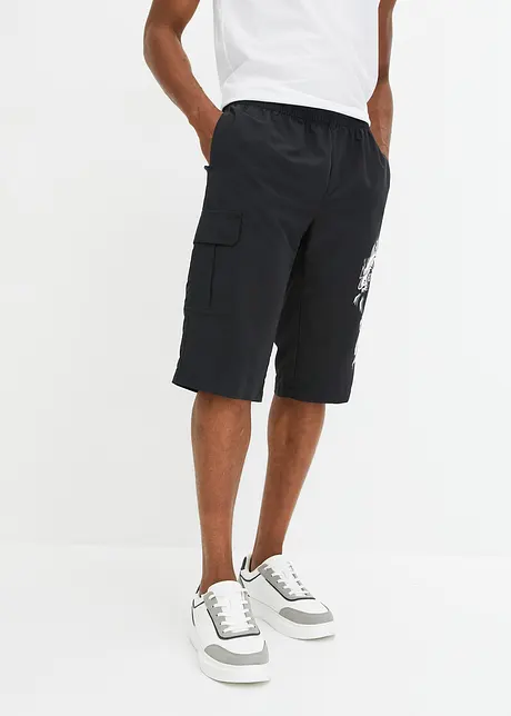 Långa bermudas i återvunnen polyester, regular fit, RAINBOW