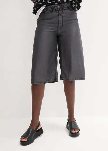 Wide Leg Jeans Bermudas, High Waist, TENCEL™ Lyocell, John Baner JEANSWEAR