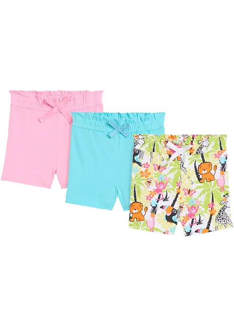 Babyshorts i ekologisk bomull (3-pack), bpc bonprix collection