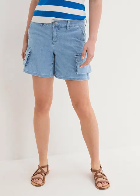 Cargo Jeans Shorts, Mid Waist, John Baner JEANSWEAR