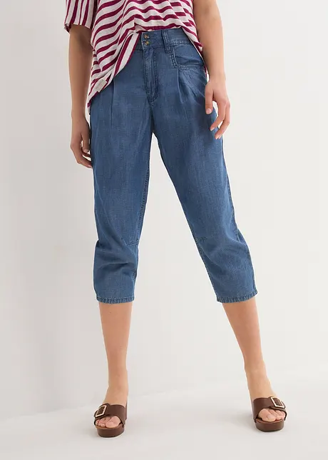 Wide Leg Jeans, Mid Waist, 3/4, John Baner JEANSWEAR