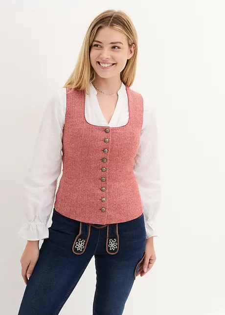 Folkdräktsinspirerad korsett med smock, bonprix