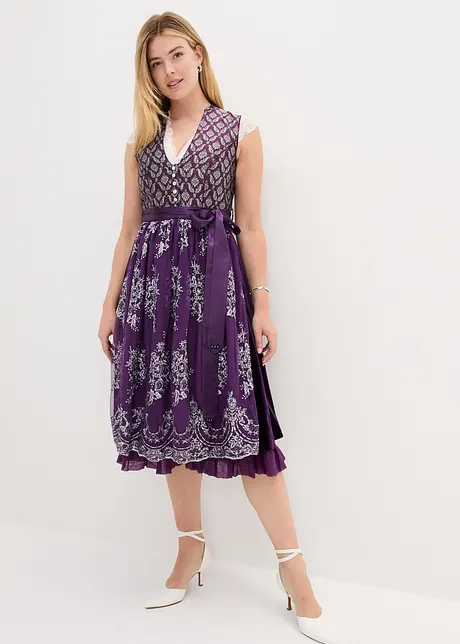 Dirndl med jacquard och broderi (2 delar), bonprix