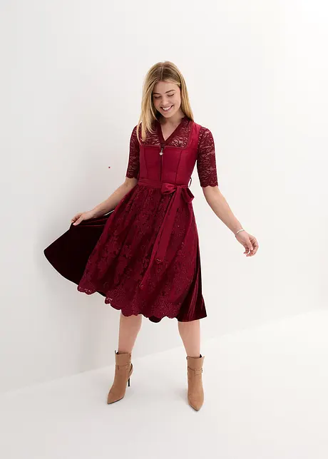 Dirndl med broderat förkläde (2 delar), bonprix