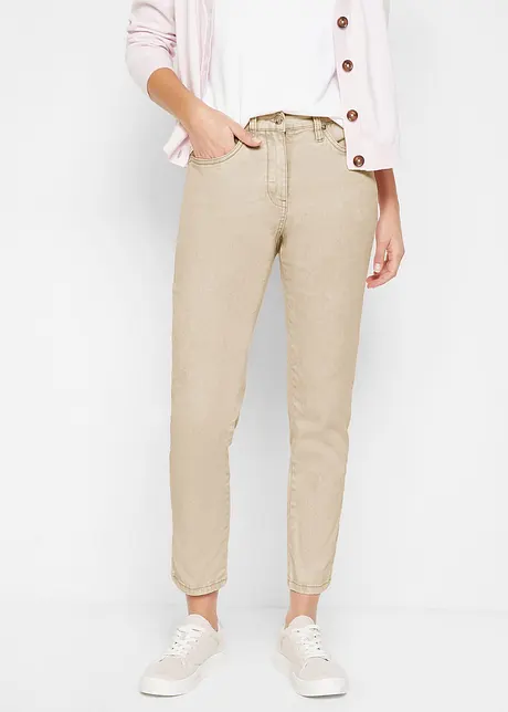 Kort kypertbyxa med used-look, bonprix