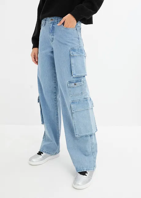 Cargo Jeans Mid Waist, bonprix