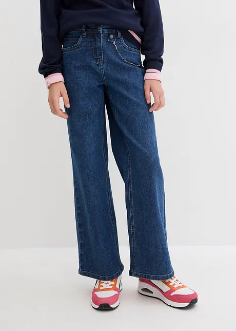 Barnjeans med kedjor, Wide Leg, bonprix