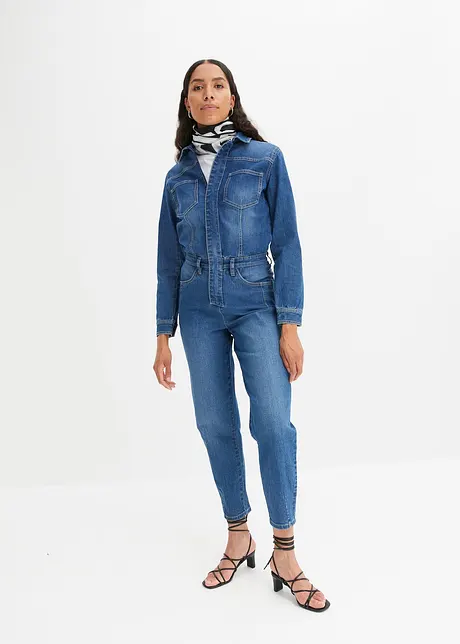 Jeansjumpsuit Barrel Fit, bonprix