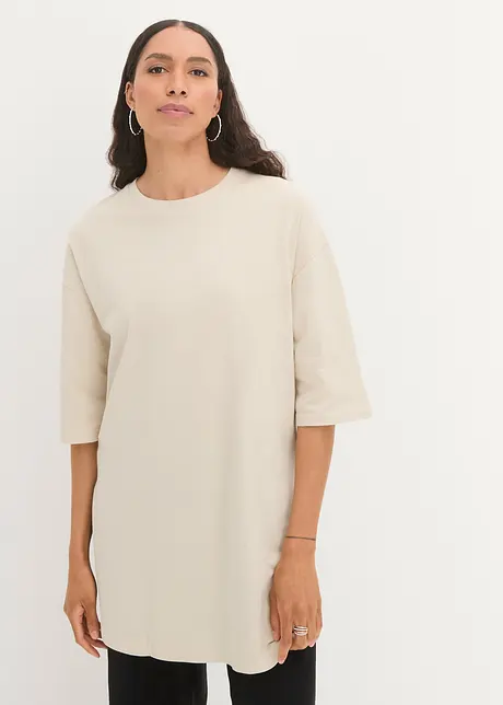 Longshirt i oversizemodell med slits i sidan, bonprix