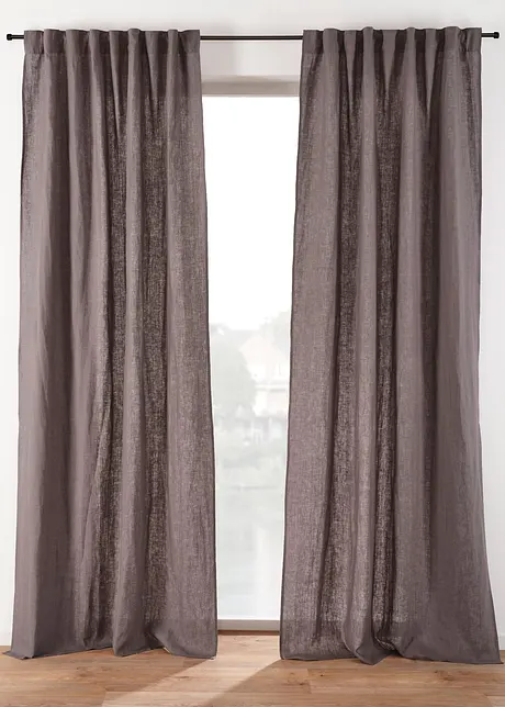 Gardinlängd i linne (1-pack), bonprix
