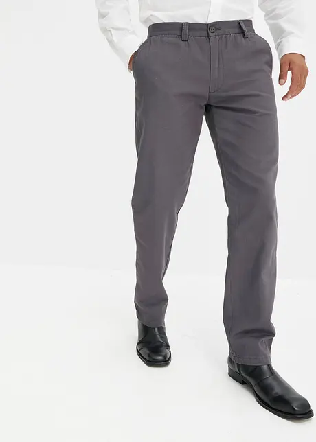 Chinos av bomull i Regular Fit, Straight, bonprix