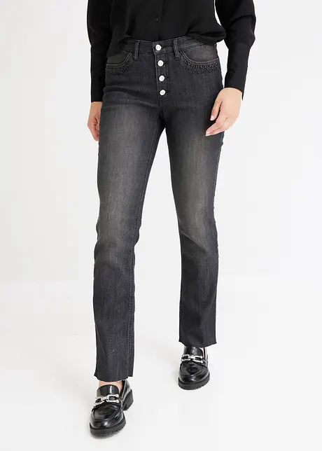 Stretchjeans med applikation, bonprix