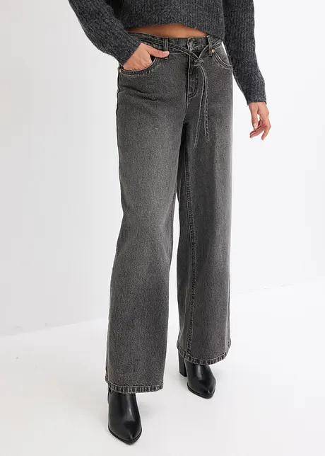 Wide Leg Jeans Mid Waist, bonprix