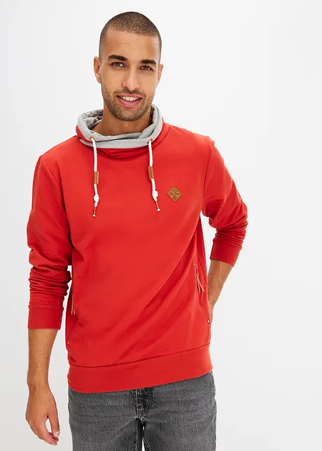 Sweatshirt med vid krage, bonprix