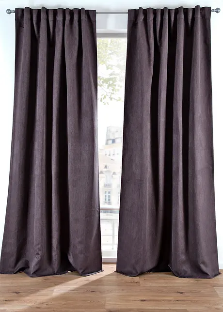 Gardinlängd med strukturyta och återvunnen polyester (1-pack), bonprix